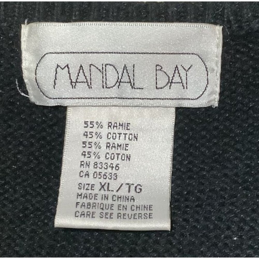 Vintage 90’s Art To Wear Black Knit Vest Appliqué Pumpkins Fall Thanksgiving XL - Picture 5 of 6